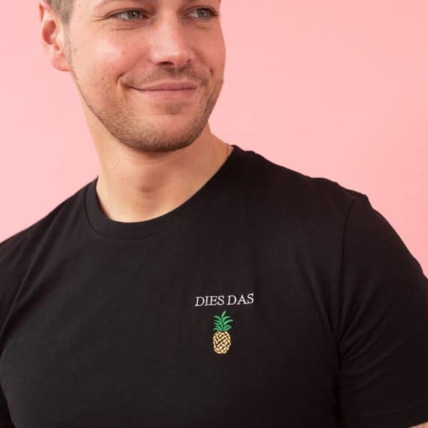 DIES DAS ANANAS T-SHIRT (SCHWARZ) – Bild 4