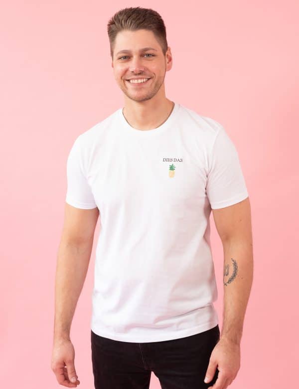 DIES DAS ANANAS T-SHIRT (WEISS) – Bild 4