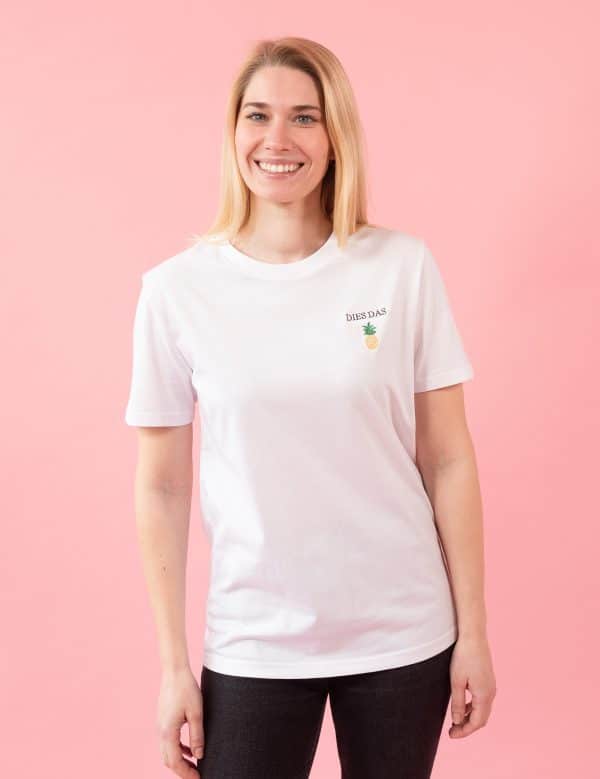 DIES DAS ANANAS T-SHIRT (WEISS) – Bild 3