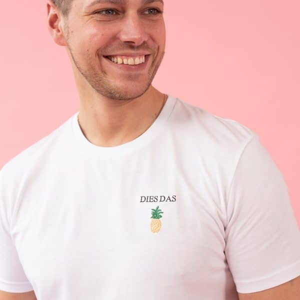 DIES DAS ANANAS T-SHIRT (WEISS) – Bild 5