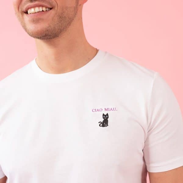 CIAO MIAU T-SHIRT (WEISS) – Bild 5