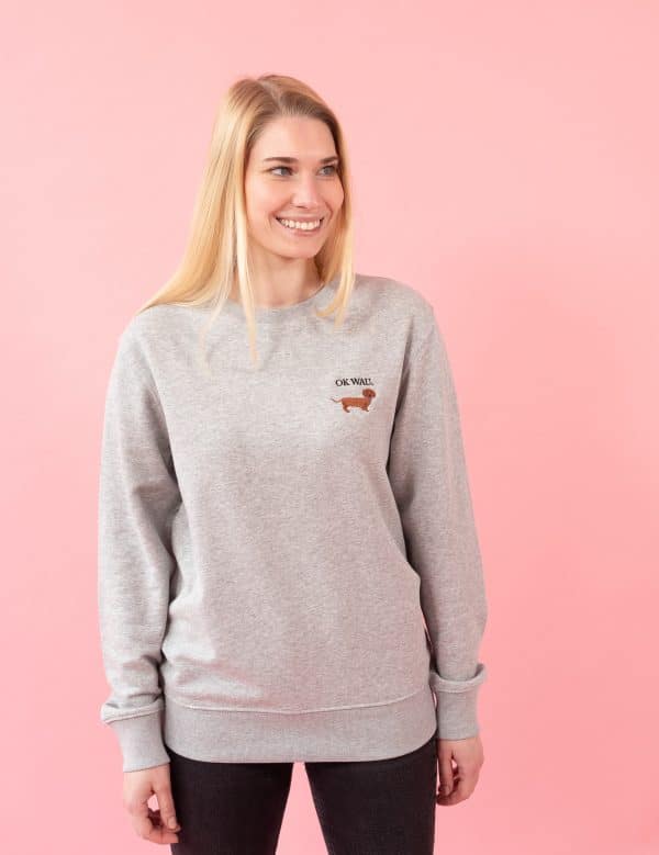 OK WAU SWEATSHIRT (HEATHER GREY) – Bild 3