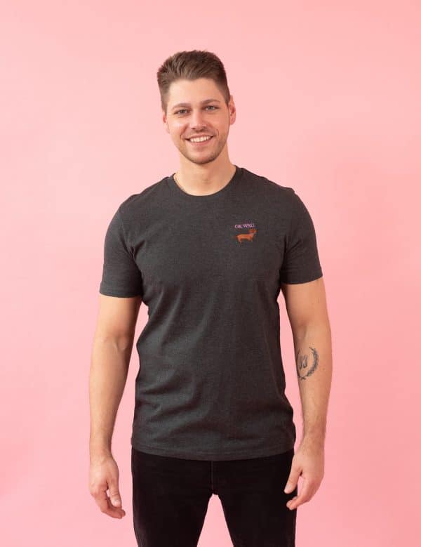 OK WAU T-SHIRT (DARK HEATHER GREY) – Bild 3