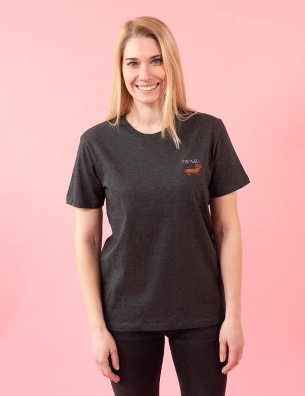 OK WAU T-SHIRT (DARK HEATHER GREY) – Bild 4