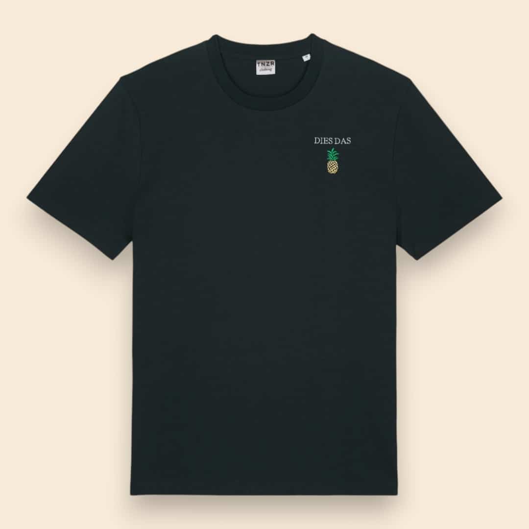 DIES DAS ANANAS T SHIRT BLACK tnzrclothing