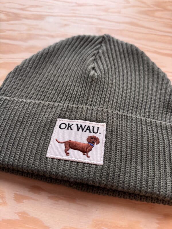 OK WAU BEANIE (KHAKI) – Bild 4