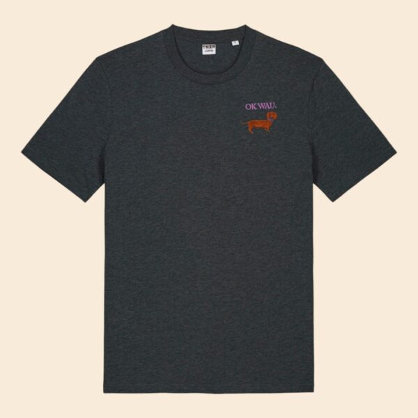 OK WAU T-SHIRT (DARK HEATHER GREY)