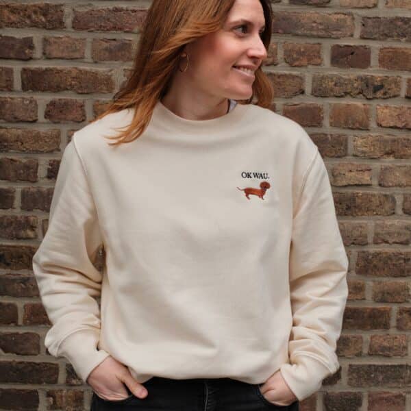 OK WAU SWEATSHIRT (NATURAL RAW) – Bild 3