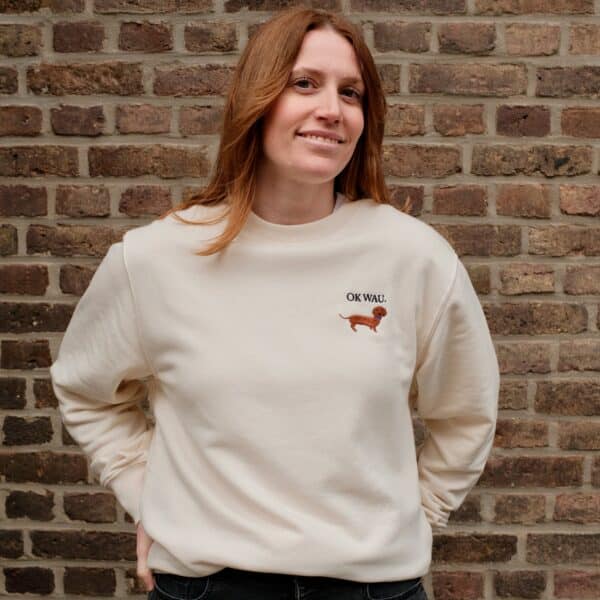 OK WAU SWEATSHIRT (NATURAL RAW) – Bild 2