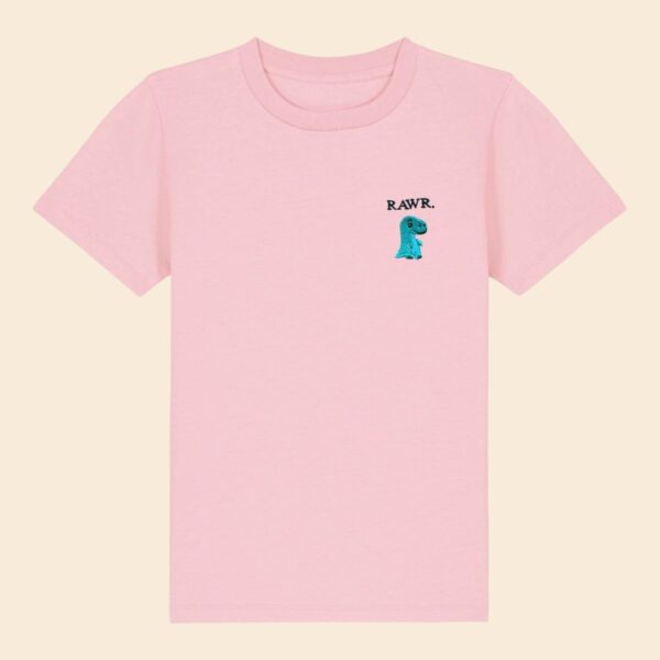 KIDS - RAWR DINO T-SHIRT (COTTON PINK)