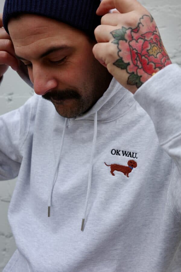 OK WAU HOODIE (COOL HEATHER GREY) - Image 2