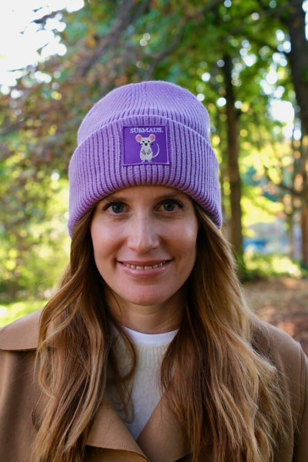 SÜßMAUS BEANIE (LAVENDEL) – Bild 2